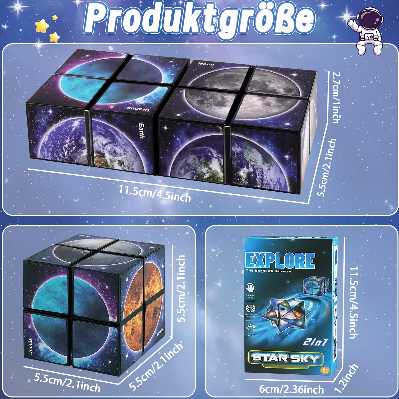 Zabawka dla chłopca w wieku 7-8-9-10-11 lat: prezenty dla chłopców w wieku 6-12 lat, dla chłopców i dziewczynek, Infinity Cube, dla chłopców w wieku od 8, 9, 10 lat, pomysł na prezent, antystresowa