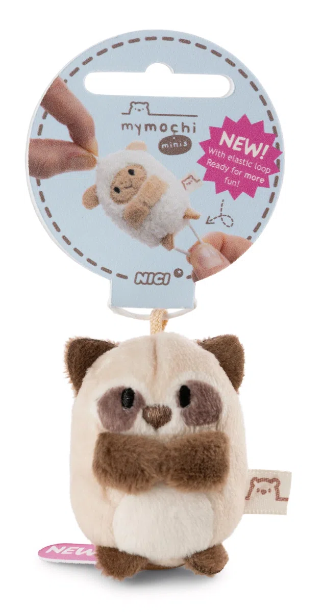 NICI 62375 Szop Rakuma, miękki pluszak, urocza maskotka do przytulania i zabawy, świetny pomysł na prezent dla dzieci i dorosłych, 5 cm, brązowy